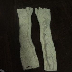 hollister arm warmers white one size